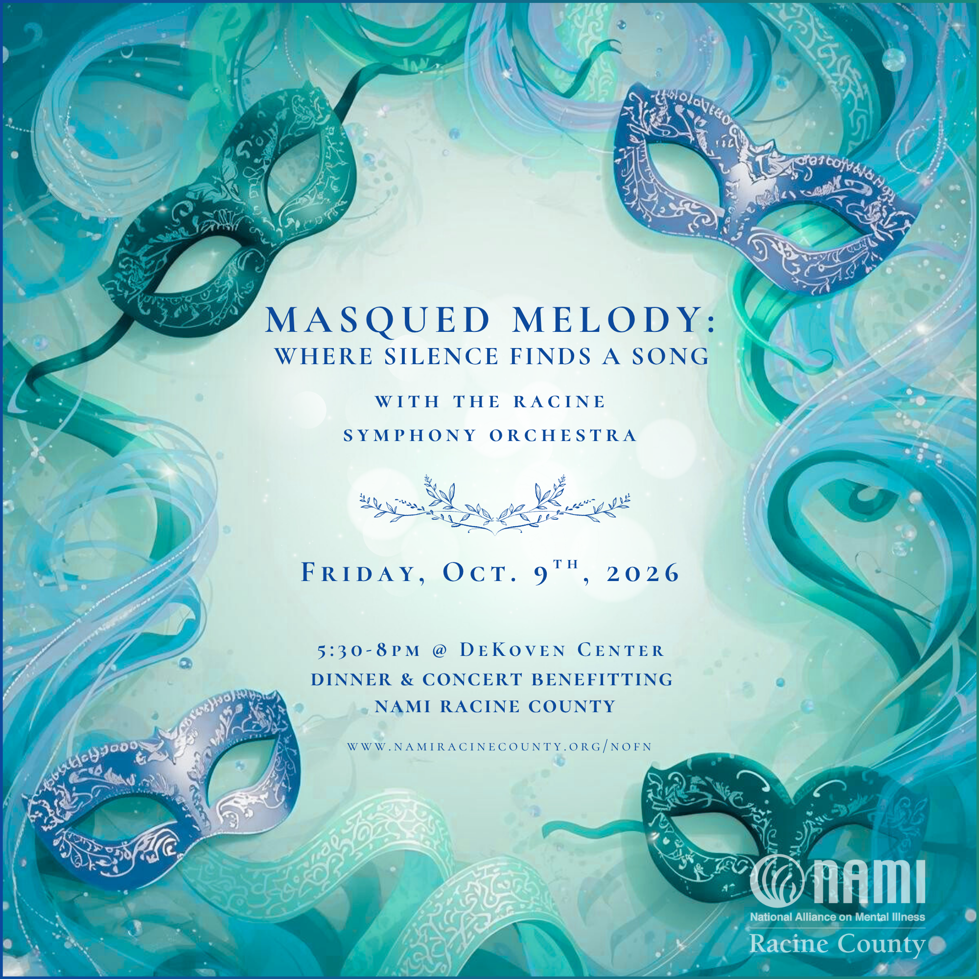 Night Out for NAMI 2026-Masqued Melody: Where Silence Finds a Song - logo